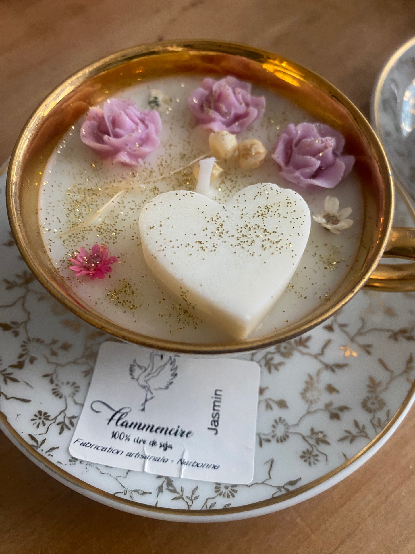 Bougie tasse ancienne