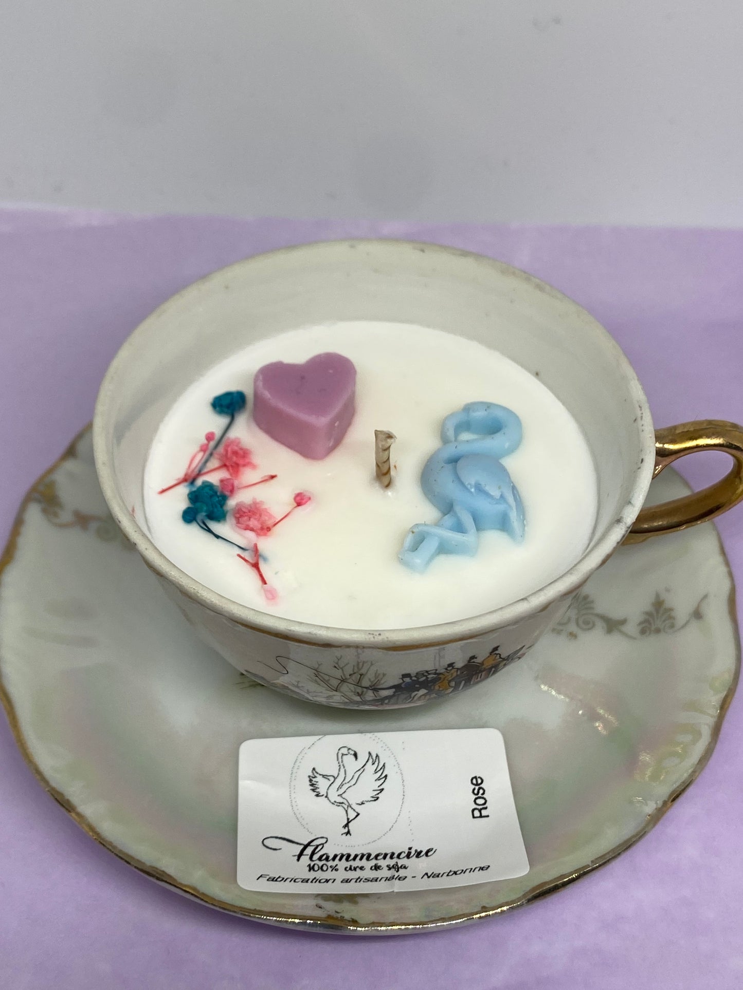 Bougie tasse vintage