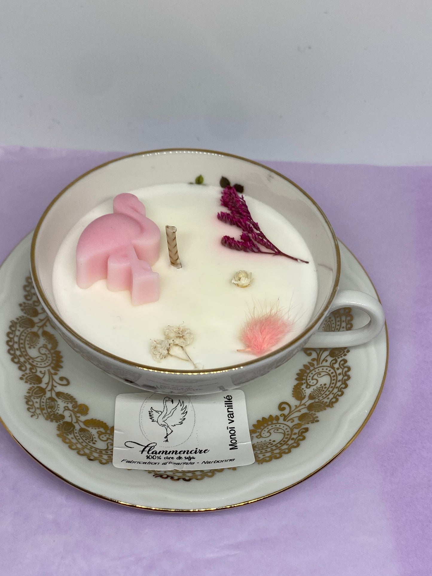 Bougie tasse vintage