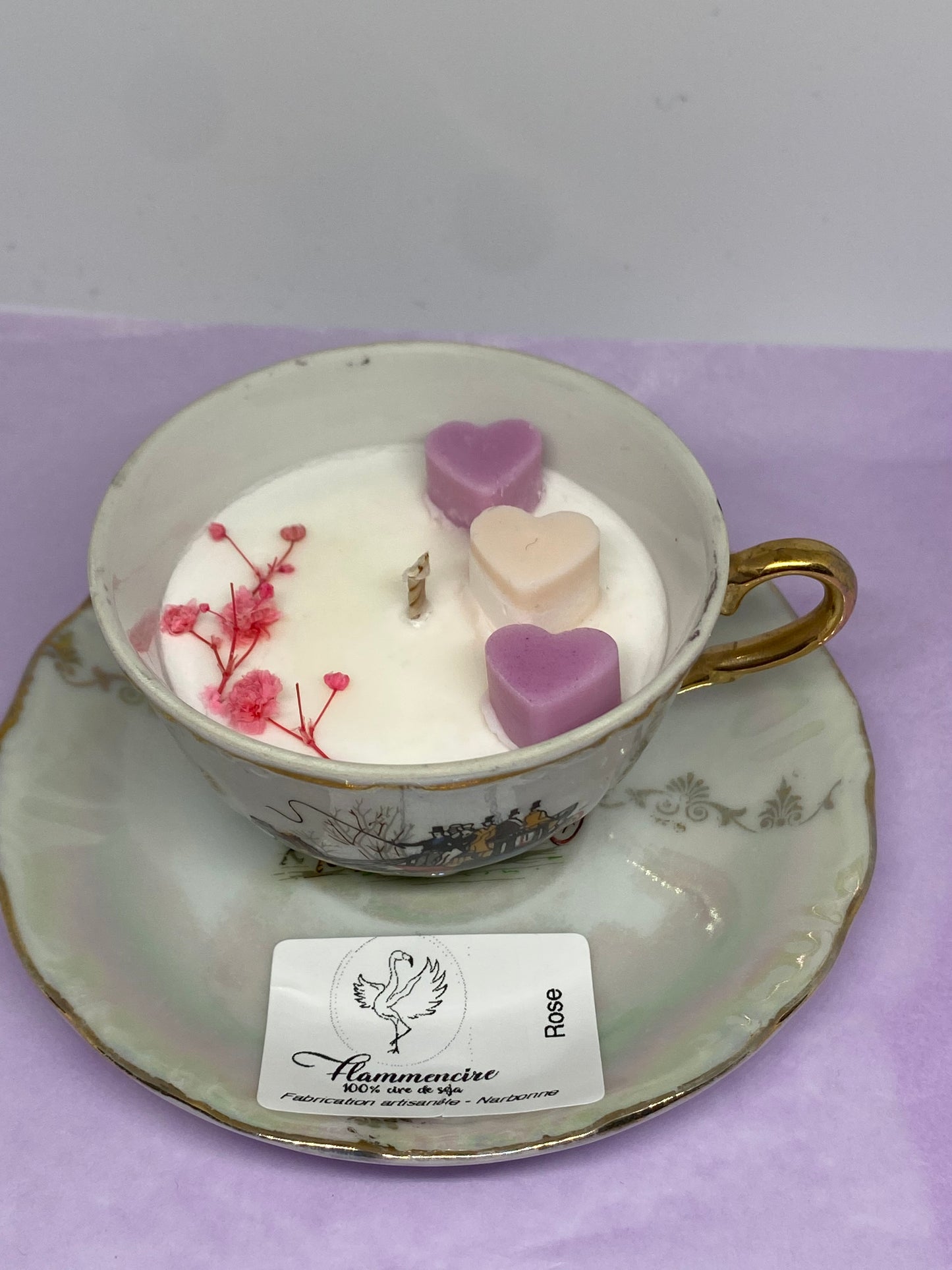 Bougie tasse vintage