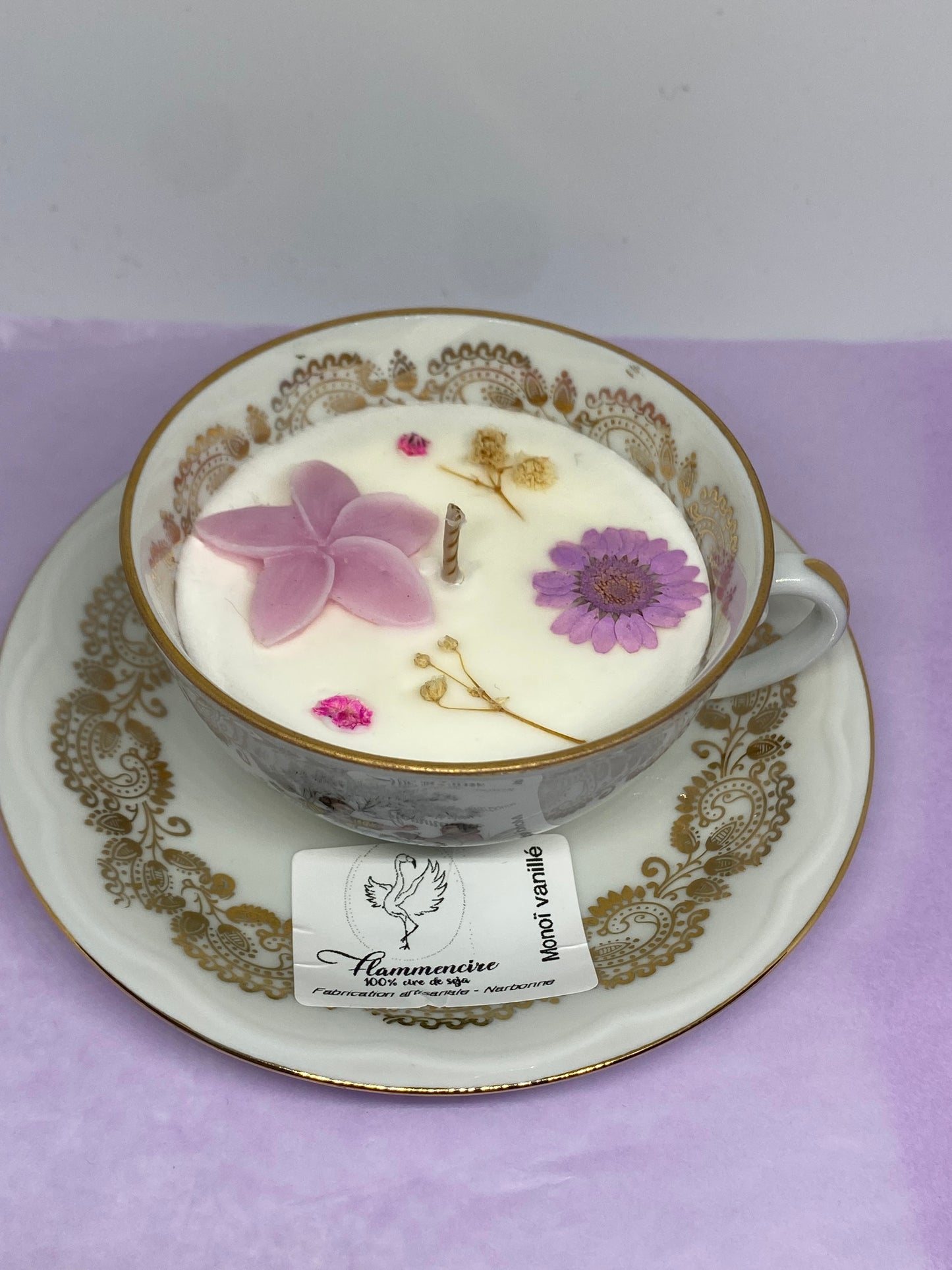 Bougie tasse vintage