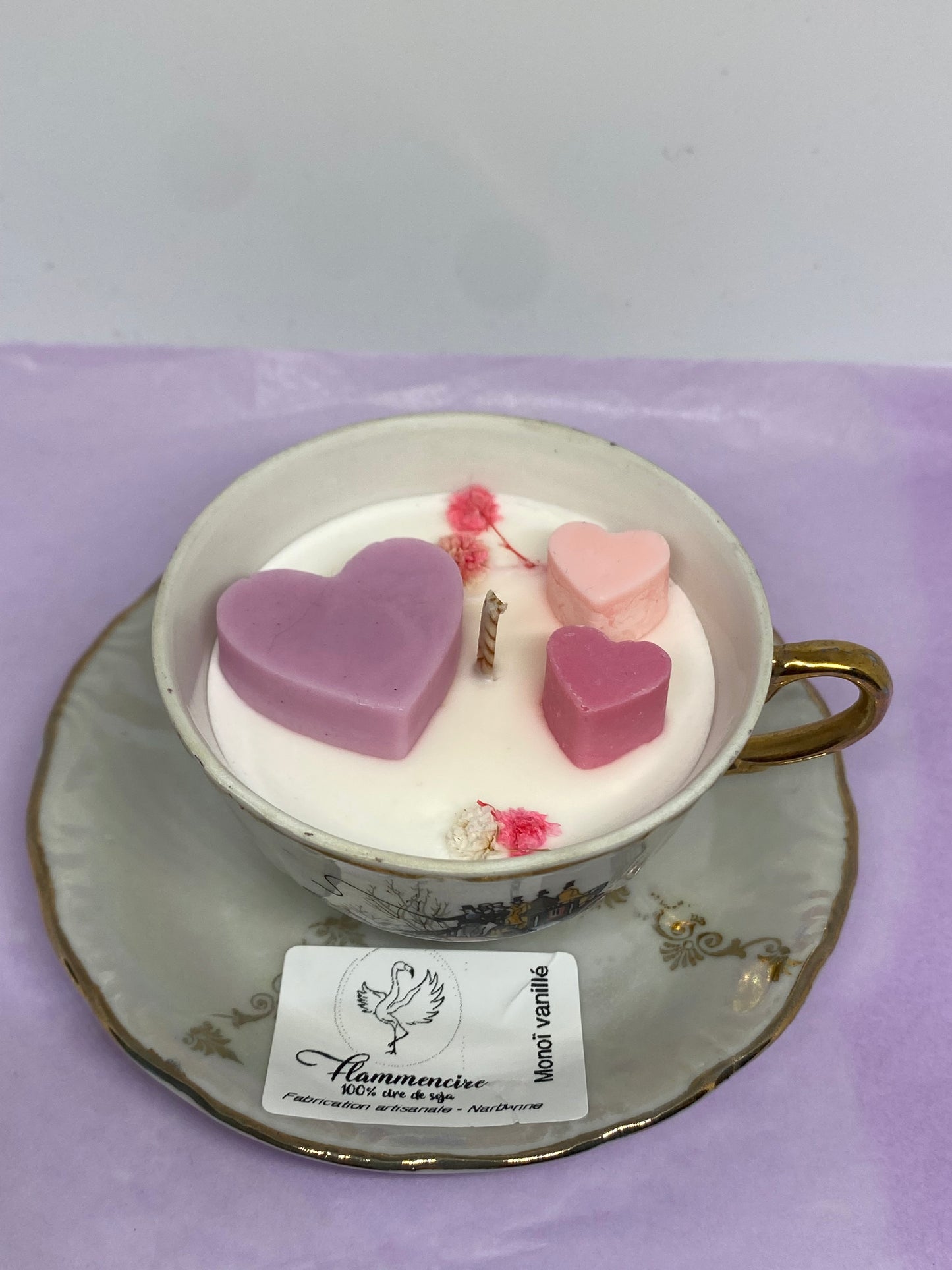 Bougie tasse vintage