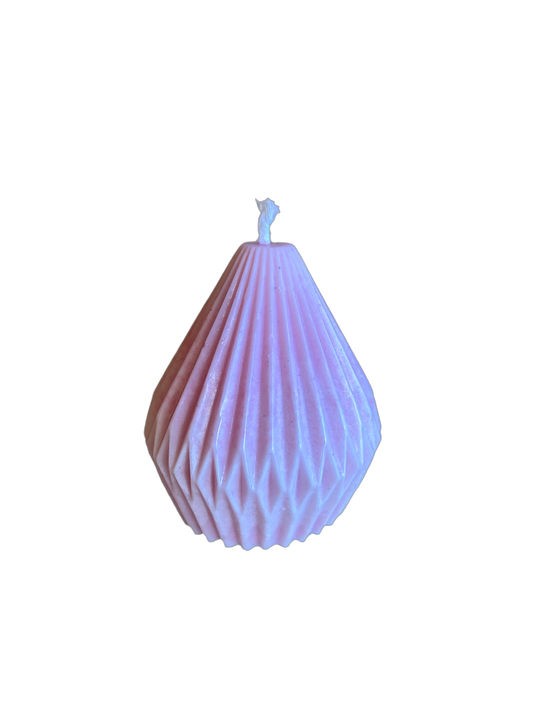 Bougie moulée rose