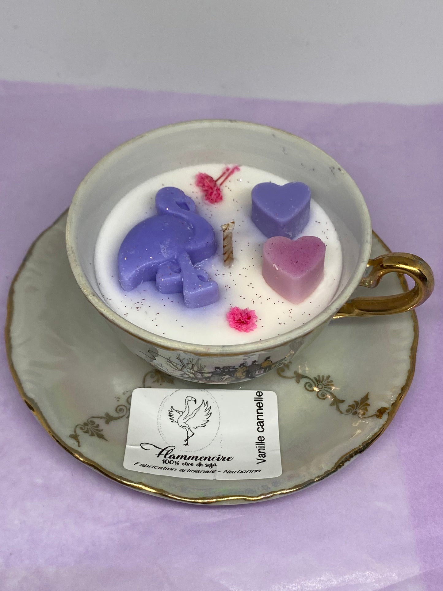 Bougie tasse vintage