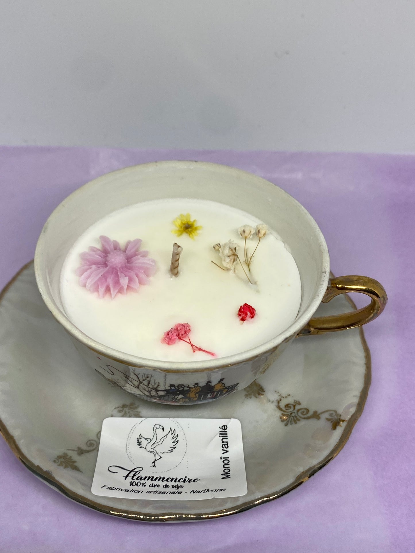 Bougie tasse vintage