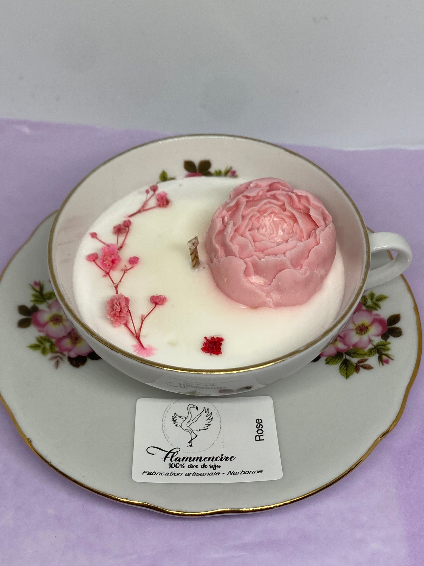 Bougie tasse vintage