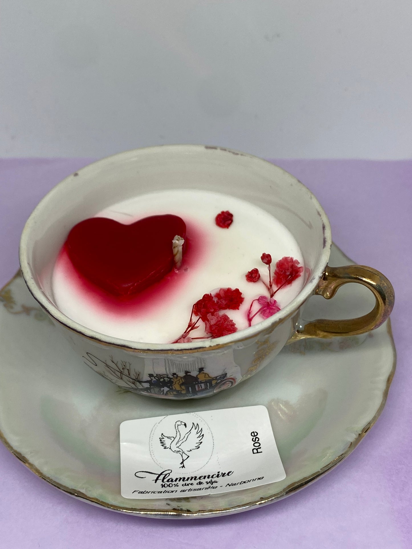 Bougie tasse vintage