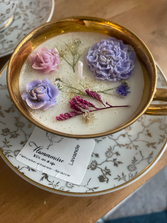 Bougie tasse ancienne